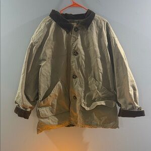 Faded Glory Men's Olive Bomber Jacket with Brown Accents